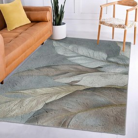 Covor verde/gri lavabil 160x230 cm Dusty Leaves – Mila Home