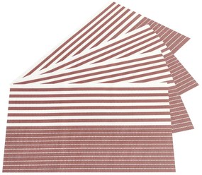 Suport farfurie Stripe maro, 30 x 45 cm, set 4 buc.