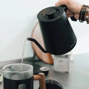 Cana electrica Graef Pour-over GK502, 1200 W, 900 ml, 40-100°C, Mentinerea caldurii, filtru, „gât de lebădă”, Negru mat