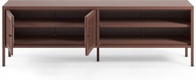Comodă TV burgundy din metal 160x50x35 cm Fayna – Marckeric