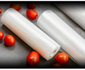 Set 3 role pungi de vidare AENO AVSR25X500, Compatibile VS1/VS2, 25 x 500 cm, 7 straturi, Solide si lichide, Fara BPA, Transparent
