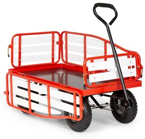 Ventura, cărucior de mână, sarcină maximă 300 kg, oțel, WPC, roșu