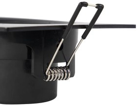 Set de 3 spoturi îngropate negre inclusiv LED cu dimmer în 3 trepte - Miu