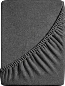 Cearsaf Frotir cu elastic 90x200 cm gri inchis