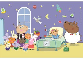 Purcelușa Peppa Hospital Puzzle maxi Clementoni de 104 piese