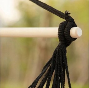 Scaun suspendat bej HANGO cu suport negru