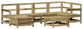 3250959 vidaXL Set canapea de grădină, 7 piese, lemn de pin tratat