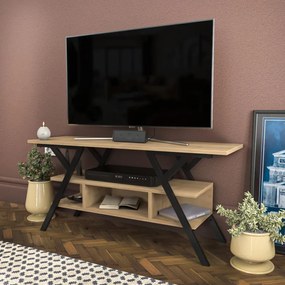 Comoda TV Minerva - Negru, Oak