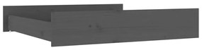 Sertare pentru pat, 2 buc., gri, lemn masiv de pin Gri, 95 x 103 x 18 cm