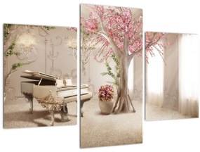 Tablou - Interior de vis cu pian (90x60 cm)