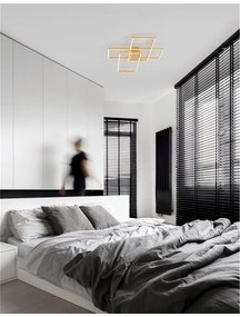 Lustra LED aplicata design modern geometric BILBAO 55W aurie NVL-9508432