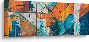 Tablou - Abstract (cu ceas) (90x30 cm)