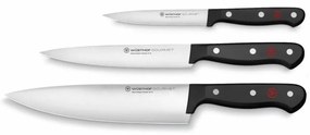 Wüsthof Gourmet set 3 cuțite de bucătărie, negru