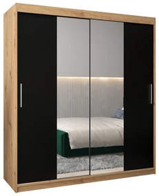 Dulap de haine 180 cm Toki 1 (stejar artisan + negru mat). 1064924