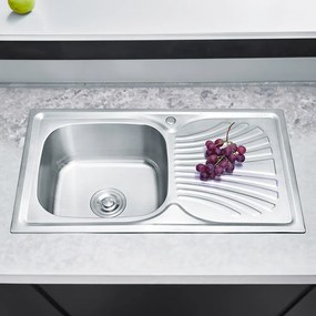 Chiuvetă Boli din oțel inoxidabil cu o lavoar pătrat și picurator