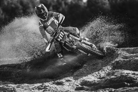 Ilustrație Motocross Black And White, Attilla Szabo