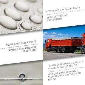 JAGO Prelata 650 g/m², ochiuri de aluminiu, gri, 5 x 7 m