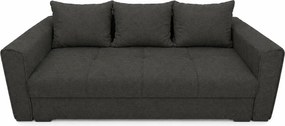Canapea LILI extensibila, 3 locuri, cu lada de depozitare, stofa gri inchis , 220x95x80