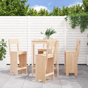 3157799 vidaXL Set mobilier de bar pentru grădină, 5 piese, lemn masiv de pin