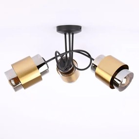 Lustră aplicată MILLEY 3xE27/40W/230V negru/alamă Globo 15560-3D