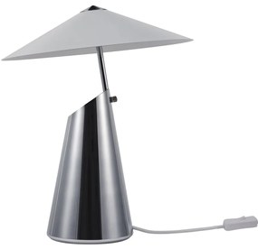 Veioza, Lampa de masa design geometric, abajur directionabil Taido crom