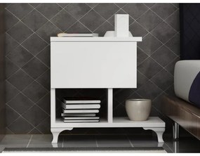 Noptieră CAST 46,8x46,8 cm albă