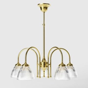 Candelabru stil neoclasic din alama si abajur ceramic Elide