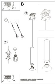 Lustră pe cablu Sollux SL.1200 LAGOS 1xGU10/10W/230V auriu