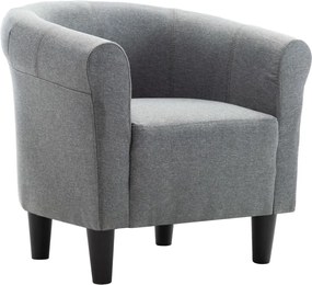 vidaXL Fotoliu, gri deschis, material textil