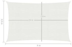 Panza parasolar, alb, 2,5x4 m, HDPE, 160 g m   Alb, 2.5 x 4 m