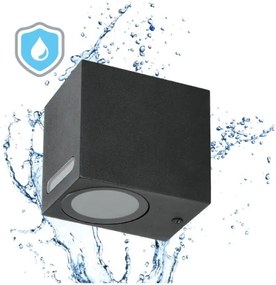 Aplică de exterior QUERK 1xGU10/35W/230V IP54 8 cm negru