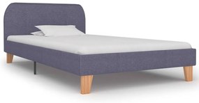 vidaXL Cadru de pat, gri deschis, 90 x 200 cm, material textil