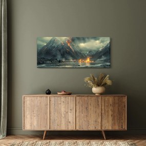 Tablou - Erupție vulcanică (120x50 cm)