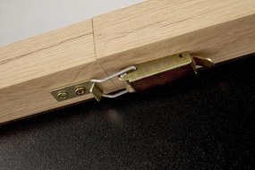 Masa extensibilă Bagio stejar artizan/negru L120-160 cm