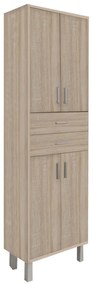 Dulap înalt Nerva 60 cu 4 uși, 2 sertare, stejar Sonoma