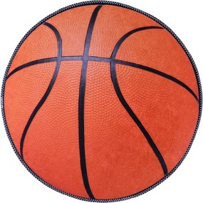 Covor pentru copii portocaliu lavabil ø120 cm Basketball – Vitaus
