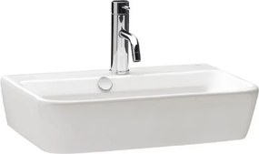 Lavoar pe blat Gala Emma Square dreptunghiular alb lucios 55 cm