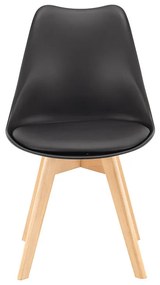 Silla scaun de luat masa 8 bucăți în negru