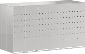 vidaXL Depozitare pentru 3 pubele Wheelie 340 x 77.5 x 115.5 cm