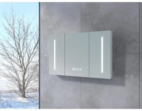 Vicenza White Dulap cu trei uși și oglindă 100 cm