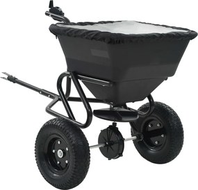 vidaXL Utilaj de împrăștiat sare, 125x74x79 cm, PVC și oțel, 45 L