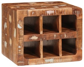 vidaXL Raft pentru vin Maro 44 x 30 x 35 cm Lemn solid recuperat