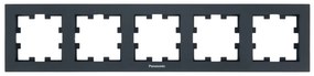Rama 5 module orizontala, IP20, Night, Panasonic Karre Plus 55 Soft Touch