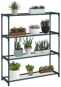 Outsunny Raft de Colț pentru Plante pe 4 Nivele, Suport Lemn pentru Expunerea Ghivecelor, Ideal Cameră sau Balcon | Aosom Romania