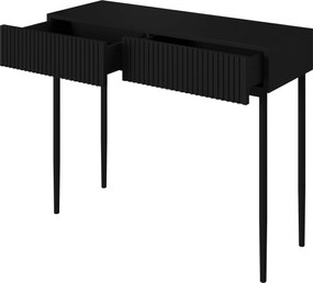 Consolă cu sertare Nicole 100 cm - negru mat / picioare negre