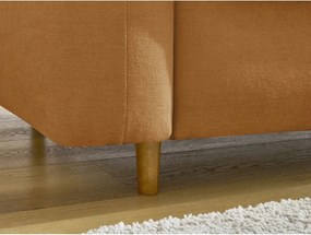 Canapea galben-muștar pentru dormitul zilnic/extensibilă 200 cm Cocoone – Bobochic Paris