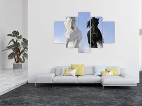 Tablou - Caii în timpul iernii (150x105 cm)