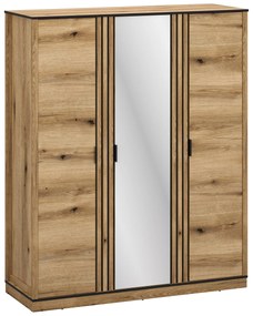 Dulap de haine Hemos 2 (stejar evoke) (cu oglindă). 1116859