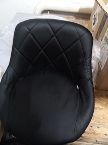 OFERTA Scaun de bar negru din piele ecologica KAST II. calitate secunda