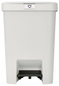 Coș cu pedală Brabantia StepUp 1008483, 25 L, Materiale ecologice, Deschidere mare, Gri deschis